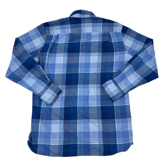 Southern Tide Button Up Shirt Men Size Medium Blue Plaid Classic Fit Casual Knit - Picture 2 of 10